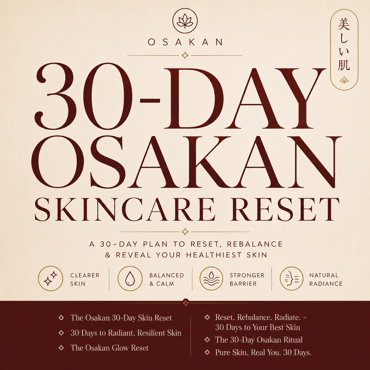 30-Day Osaka Skincare Reset